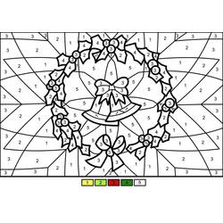 Christmas Magic Coloring (Color by Number) coloring page #200749 to print and color