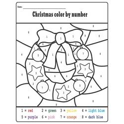 Christmas Magic Coloring (Color by Number) coloring page #200750 to print and color