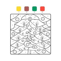 Christmas Magic Coloring (Color by Number) coloring page #200751 to print and color
