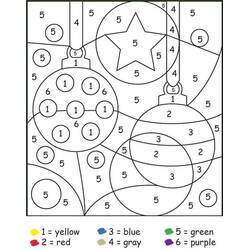 Christmas Magic Coloring (Color by Number) coloring page #200753 to print and color