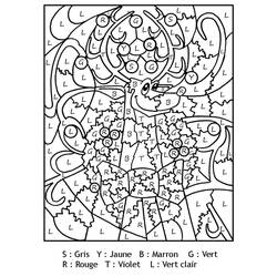 Christmas Magic Coloring (Color by Number) coloring page #200756 to print and color