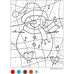Christmas Magic Coloring (Color by Number) coloring page #200758 to print and color