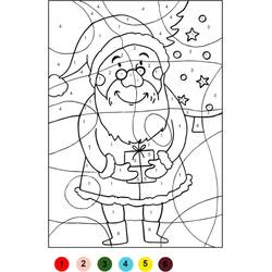 Christmas Magic Coloring (Color by Number) coloring page #200759 to print and color