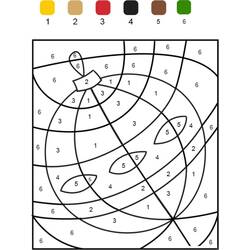 Christmas Magic Coloring (Color by Number) coloring page #200761 to print and color