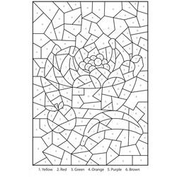 Coloring pages: Fruits Color by Numbers - Free Printable Coloring Pages