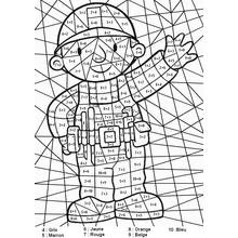 Magic Coloring (Color by Number) coloring page #126091 to print and color