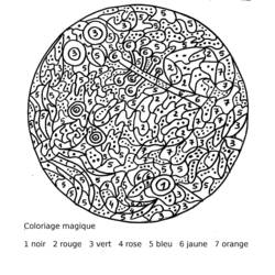 Magic Coloring (Color by Number) coloring page #126110 to print and color