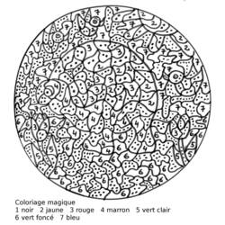 Magic Coloring (Color by Number) coloring page #126152 to print and color