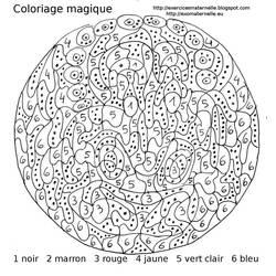 Magic Coloring (Color by Number) coloring page #126192 to print and color