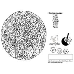 Magic Coloring (Color by Number) coloring page #126240 to print and color