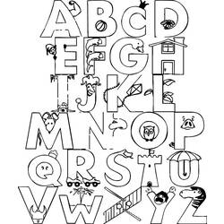 Coloring page: Alphabet (Educational) #124592 - Printable coloring pages