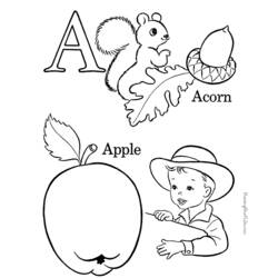 Coloring page: Alphabet (Educational) #124621 - Free Printable Coloring Pages