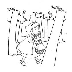 Little Red Riding Hood (Fairy Tales and Stories) coloring page #205980 to print and color