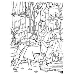 Sleeping Beauty (Fairy Tales and Stories) coloring page #130836 to print and color