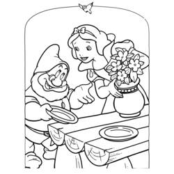 Snow White and the Seven Dwarfs (Fairy Tales and Stories) coloring page #133842 to print and color