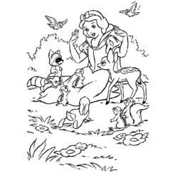 Snow White and the Seven Dwarfs (Fairy Tales and Stories) coloring page #133940 to print and color