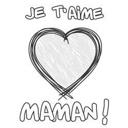 Coloring pages: I Love You Mom - Free Printable Coloring Pages