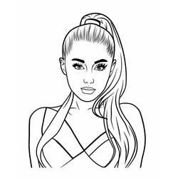 Coloring pages: Ariana Grande - Free Printable Coloring Pages