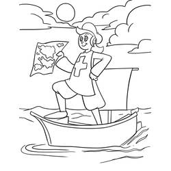 Coloring pages: Christopher Columbus - Free Printable Coloring Pages