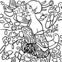 Coloring pages: Gustav Klimt - Free Printable Coloring Pages