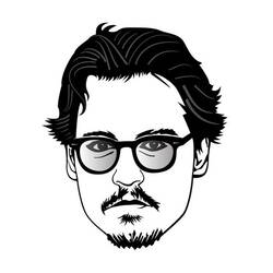 Coloring page: Johnny Depp (Famous People) #123657 - Free Printable Coloring Pages