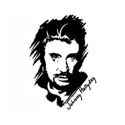 Coloring pages: Johnny Hallyday - Free Printable Coloring Pages