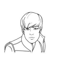 Justin Bieber (Famous people) coloring page #172860 to print and color