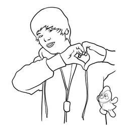 Justin Bieber (Famous people) coloring page #172862 to print and color