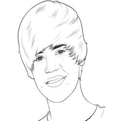 Justin Bieber (Famous people) coloring page #172863 to print and color