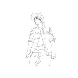 Justin Bieber (Famous people) coloring page #172882 to print and color