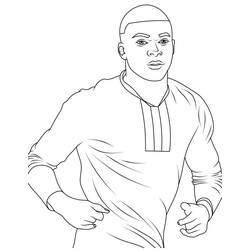 Coloring pages: Kylian Mbappe - Free Printable Coloring Pages