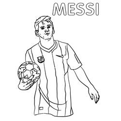 Coloring pages: Lionel Messi - Free Printable Coloring Pages