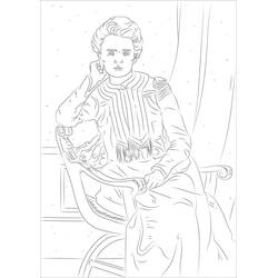 Coloring pages: Marie Curie - Free Printable Coloring Pages