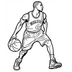 Coloring pages: Michael Jordan - Free Printable Coloring Pages