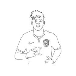 Coloring pages: Neymar - Free Printable Coloring Pages