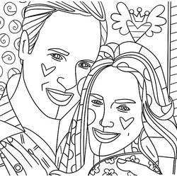 Coloring pages: Romero Britto - Free Printable Coloring Pages