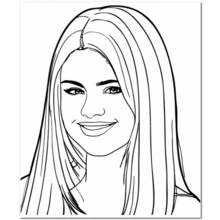 Coloring pages: Selena Gomez - Free Printable Coloring Pages