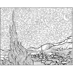 Coloring pages: Vincent van Gogh - Free Printable Coloring Pages