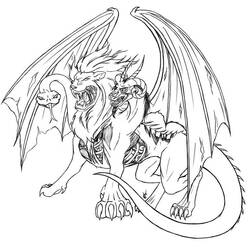 Coloring pages: Chimera - Free Printable Coloring Pages