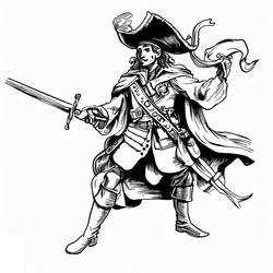 Coloring pages: Musketeer - Free Printable Coloring Pages
