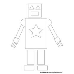 Coloring page: Robot (Fantasy and Adventure Characters) #106655 - Free Printable Coloring Pages