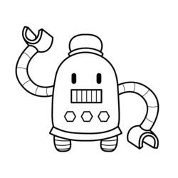 Coloring page: Robot (Fantasy and Adventure Characters) #106701 - Free Printable Coloring Pages