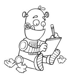 Coloring page: Robot (Fantasy and Adventure Characters) #106725 - Free Printable Coloring Pages