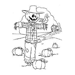 Coloring pages: Scarecrow - Free Printable Coloring Pages
