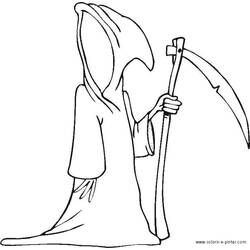 Coloring pages: The Death - Free Printable Coloring Pages