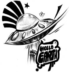Coloring pages: UFO - Free Printable Coloring Pages