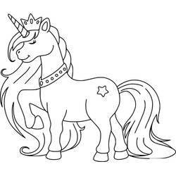 Coloring pages: Unicorn Princess - Free Printable Coloring Pages