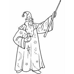 Coloring page: Wizard (Fantasy and Adventure Characters) #107784 - Free Printable Coloring Pages
