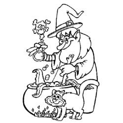 Coloring page: Wizard (Fantasy and Adventure Characters) #107796 - Free Printable Coloring Pages