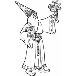 Coloring page: Wizard (Fantasy and Adventure Characters) #107801 - Free Printable Coloring Pages